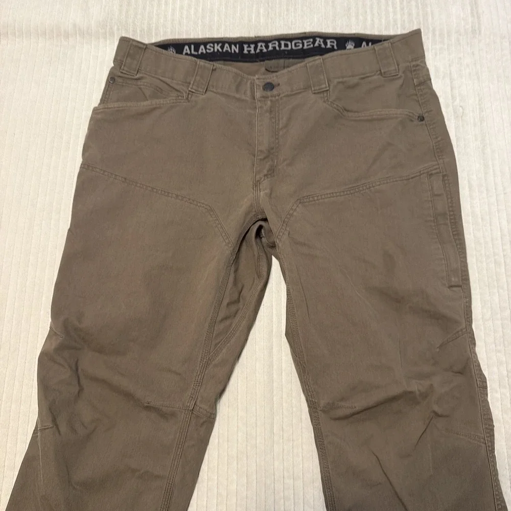 Duluth Trading Co Mens Pants AKHG Stone Run Slim Fit green Size 40x32